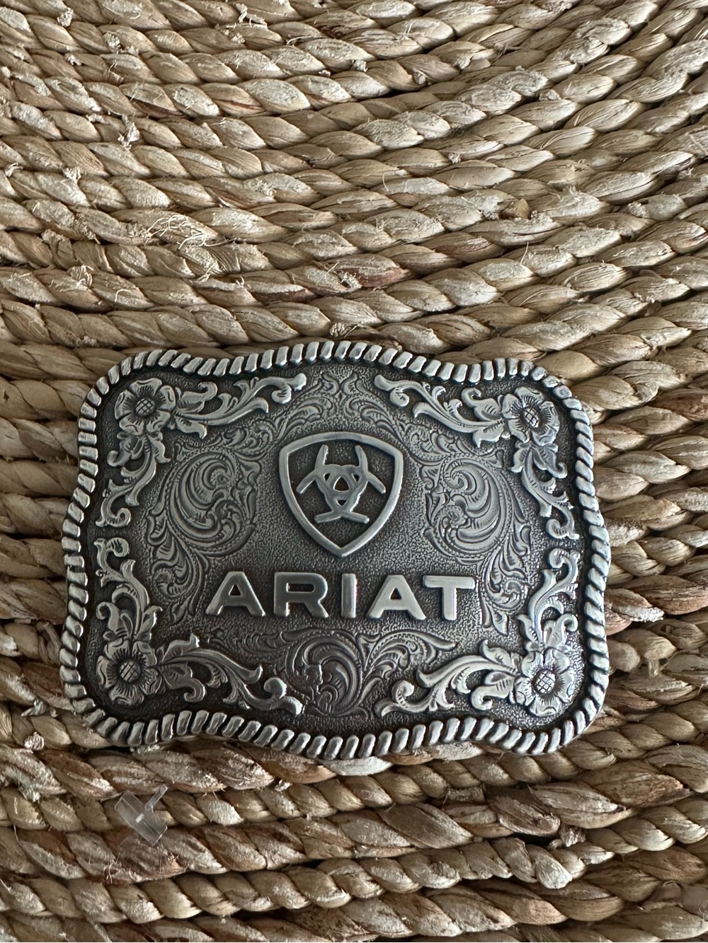 Ariat Scalloped Rectangular Filigree Belt Buckle